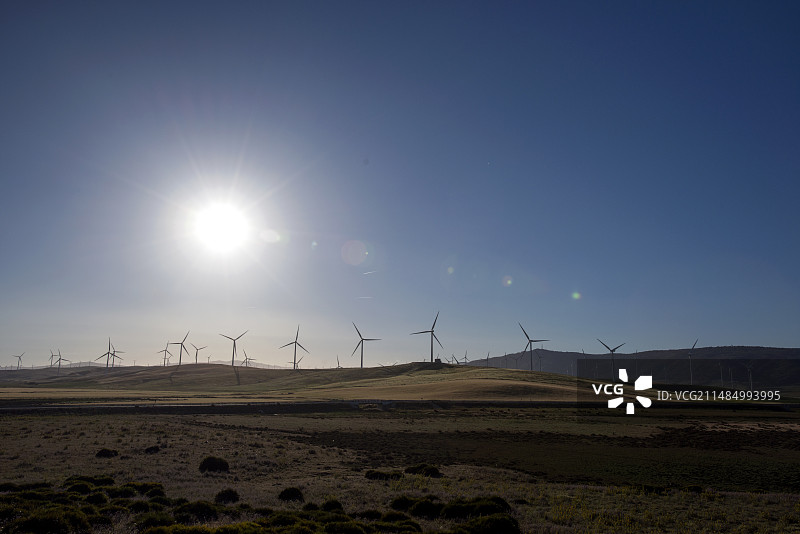 风力发电场涡轮机图片素材
