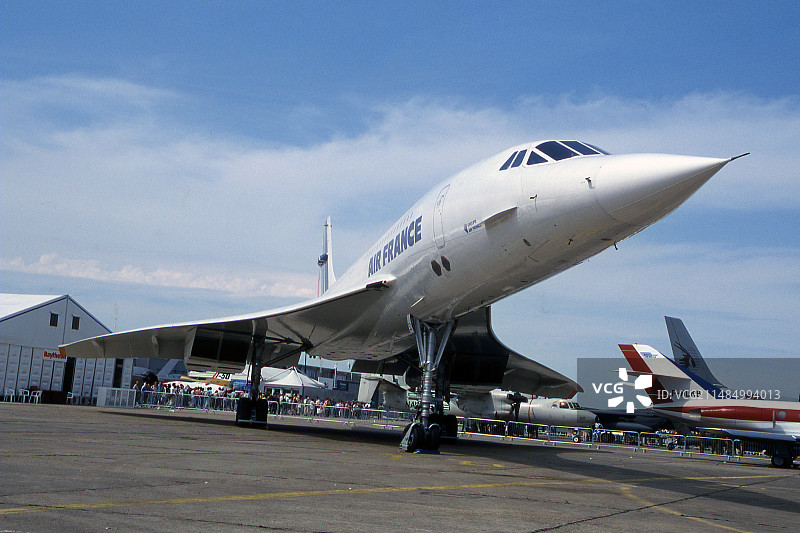 协和飞机在航展上图片素材