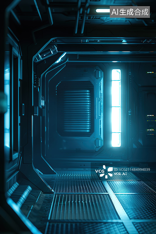 【AI数字艺术】科技线条科技空间图片素材