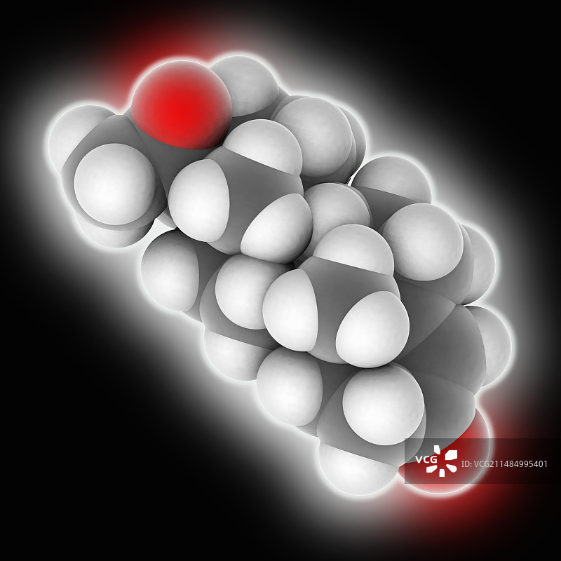 黄体酮激素分子图片素材