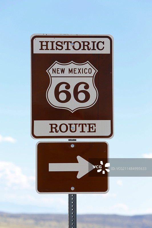 美国66号公路标志图片素材