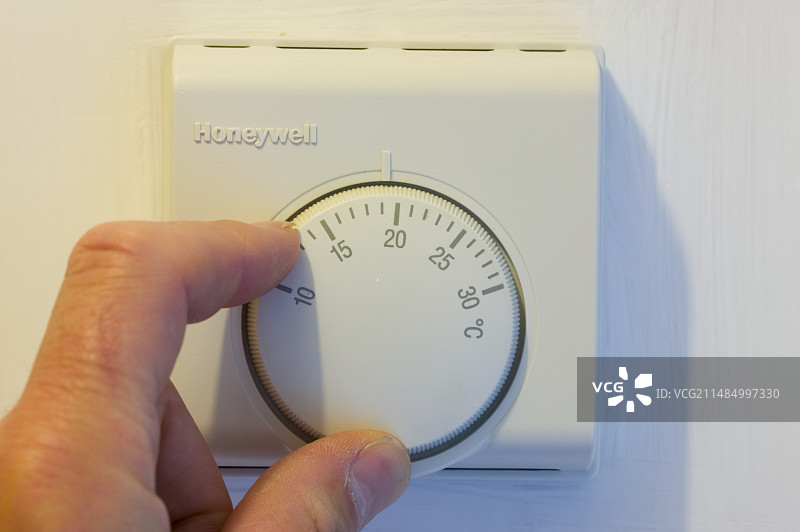 设置中央供暖恒温器图片素材