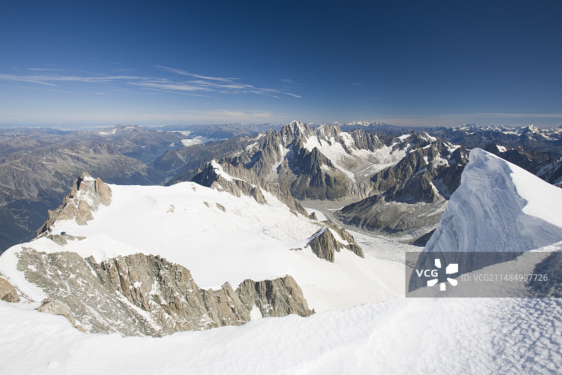 勃朗峰杜塔库尔峰，霞慕尼图片素材