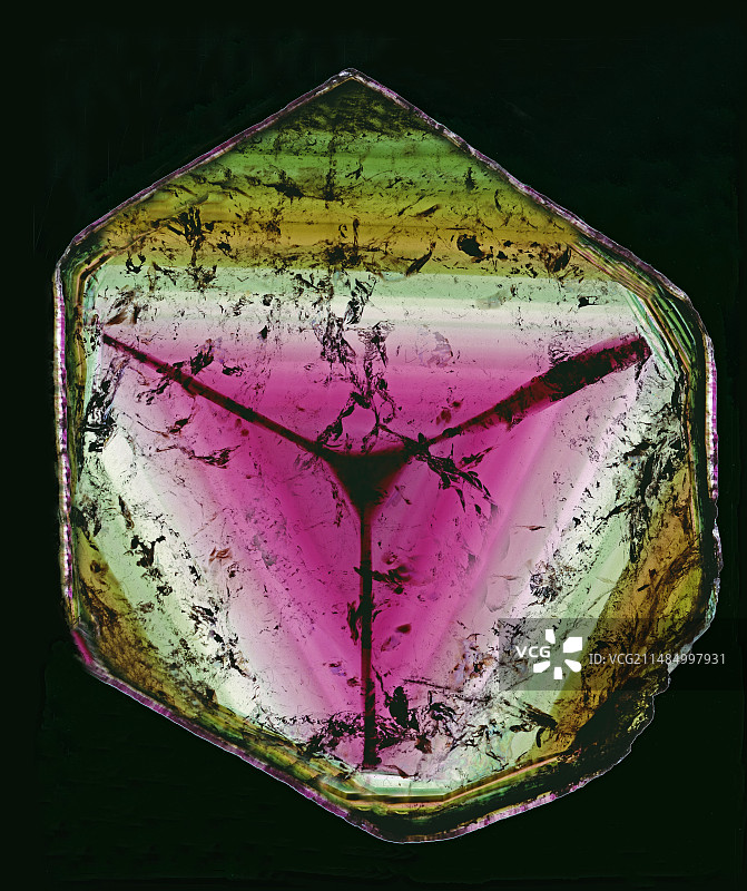 碧玺截面图片素材