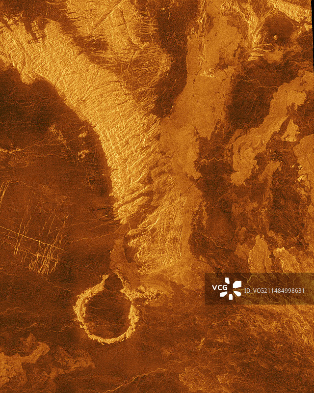 金星表面雷达图像图片素材