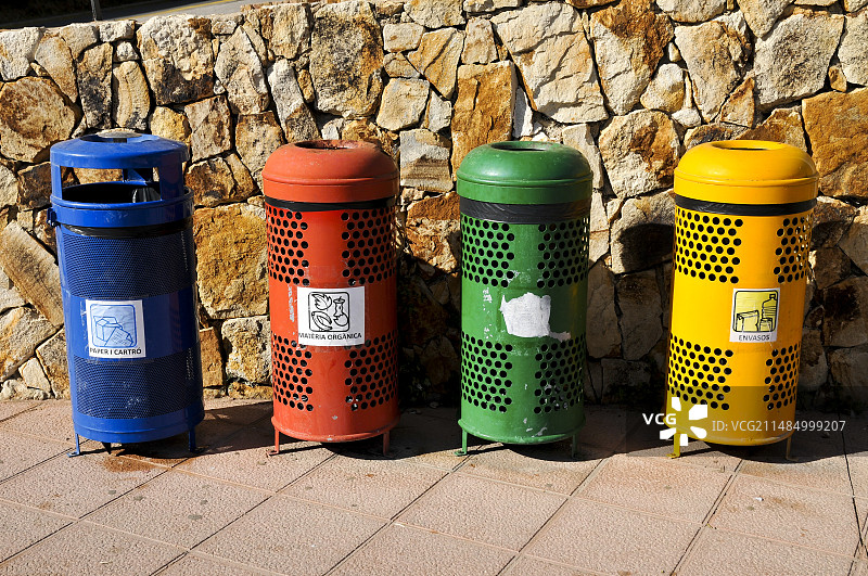 垃圾分类回收箱图片素材