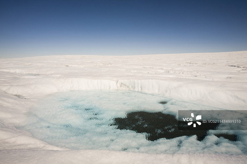 格陵兰冰盖上的融水图片素材
