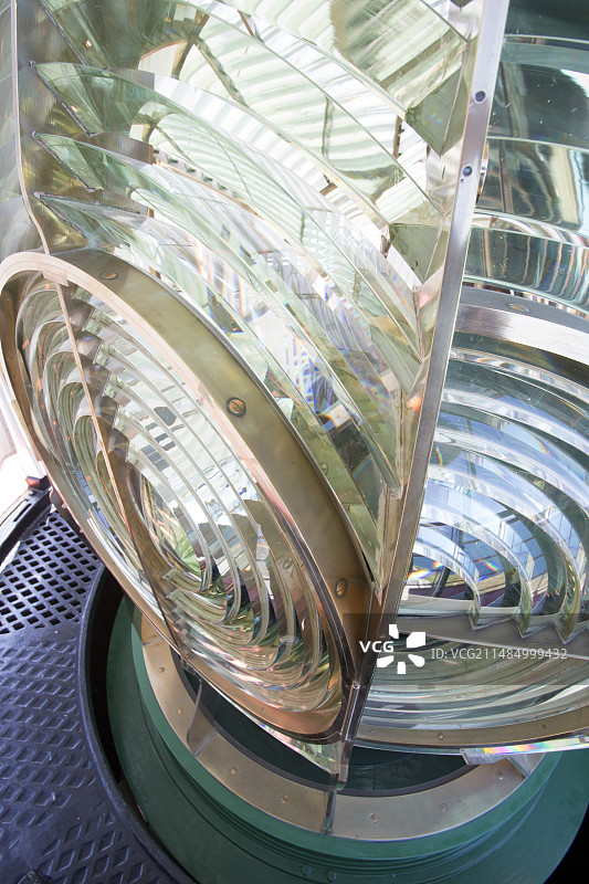 灯塔中的菲涅尔透镜图片素材