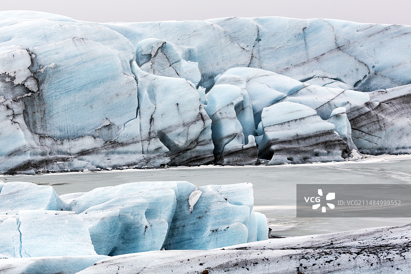 斯维纳菲尔冰川末端图片素材