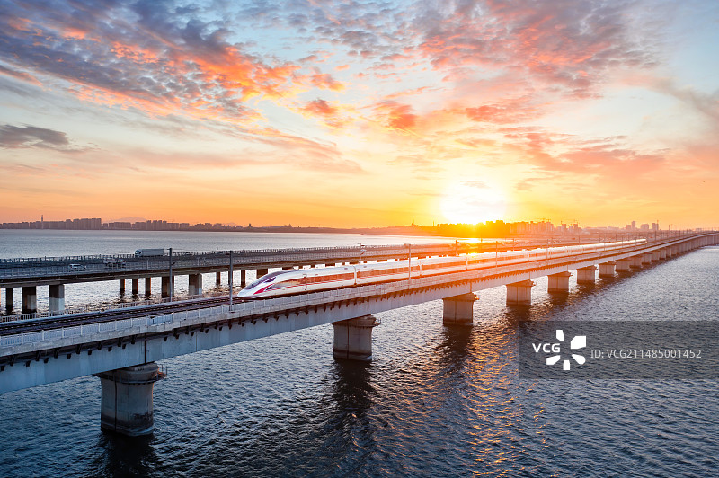 海洋，大桥，动车，高铁图片素材