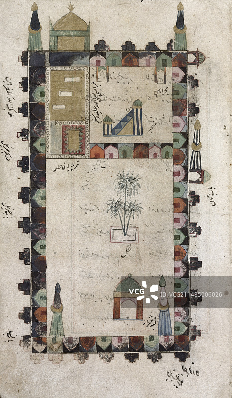 麦地那清真寺插画图片素材