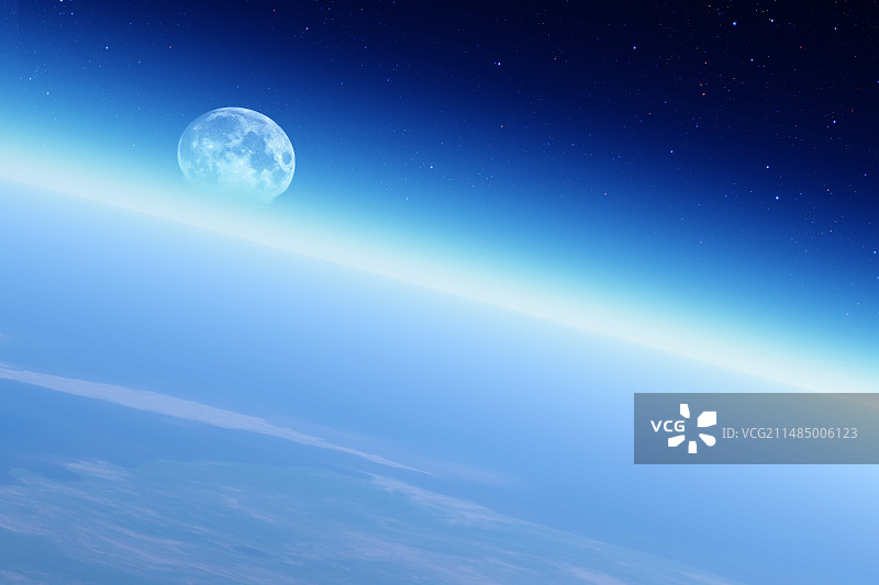 地球上的月出图片素材
