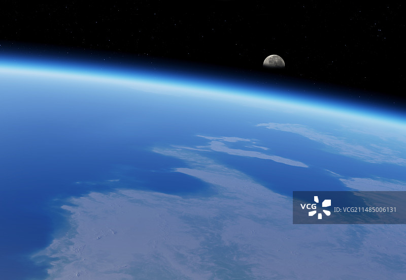 地球上的月出图片素材