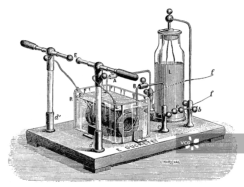 19世纪90年代的特斯拉高频冷凝器图片素材
