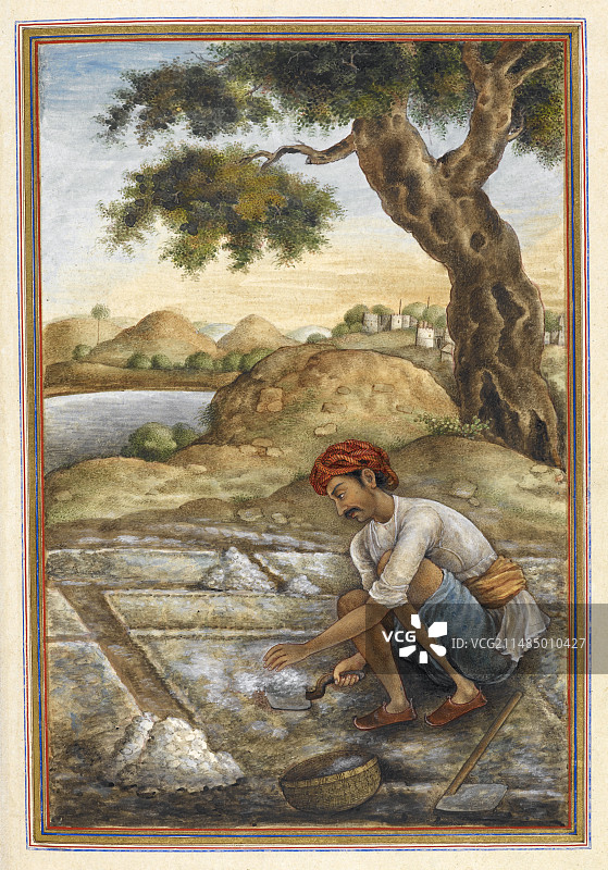 卢尼亚盐矿挖掘者插图图片素材