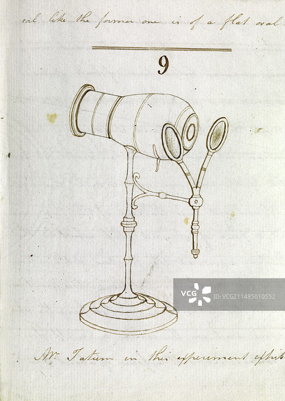 法拉第关于泰特姆讲座的笔记,1810年图片素材