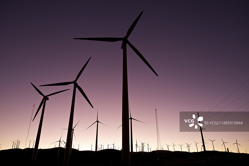 美国加利福尼亚州的风力涡轮机图片素材