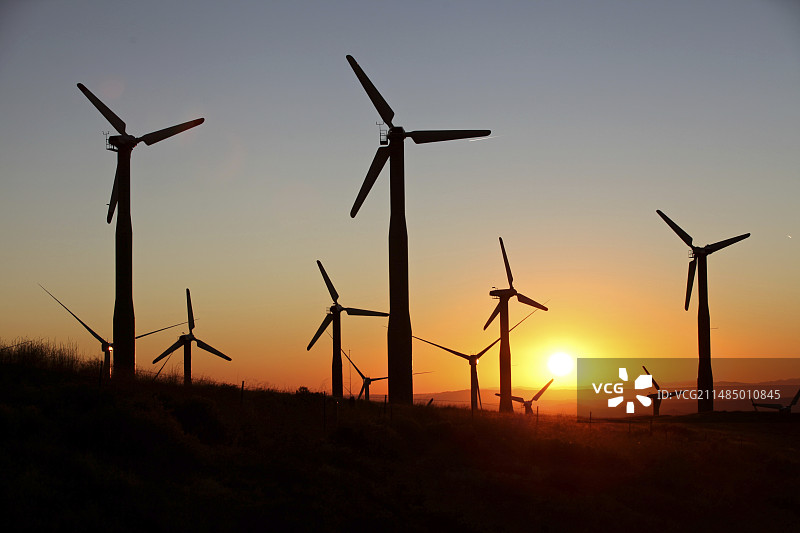 美国加利福尼亚州的风力涡轮机图片素材