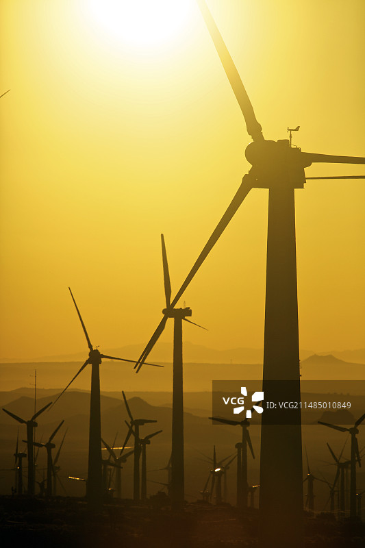美国加利福尼亚州的风力涡轮机图片素材