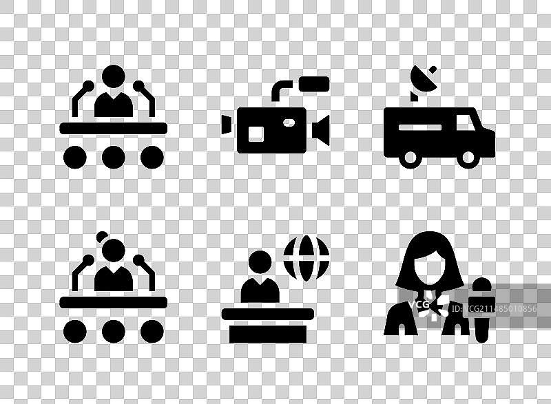 新闻杂志实体图标简约合集图片素材