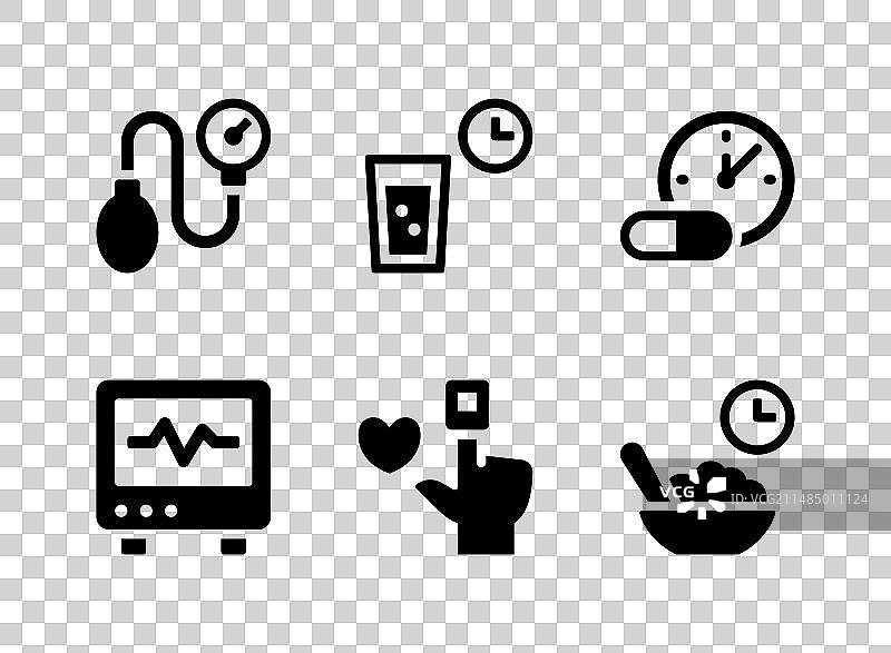 糖尿病系列实心图标图片素材