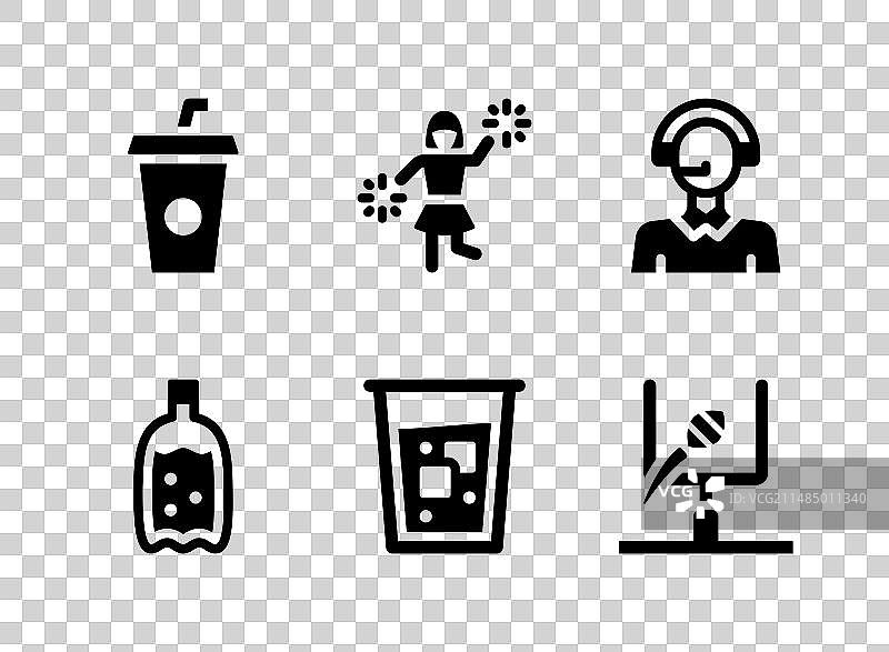 简约超级碗相关实心图标合集图片素材