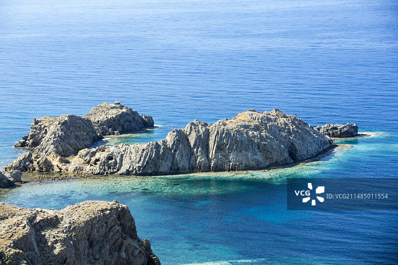 埃雷索斯斯卡拉的海岸风光图片素材