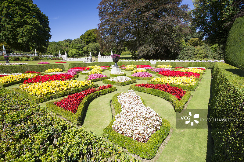 兰海德罗克庄园的规整花园图片素材