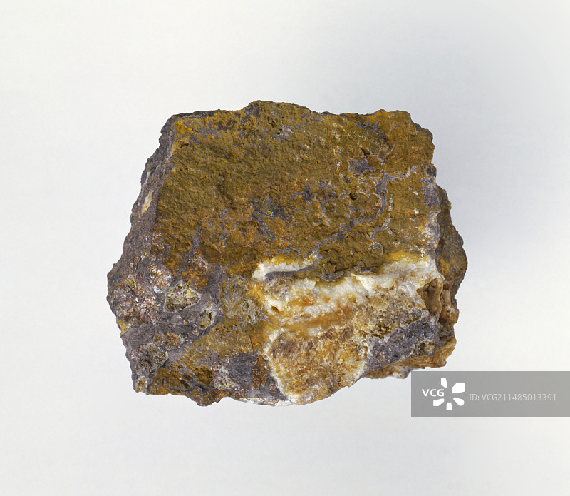 岩石表面的硫镉矿特写镜头图片素材