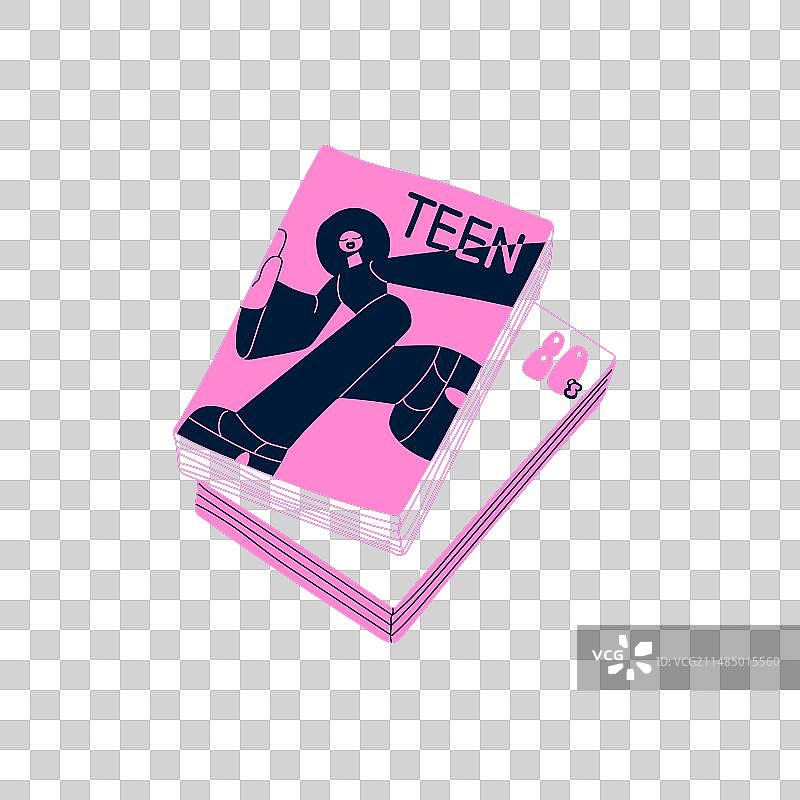 封面为女性的复古杂志图片素材