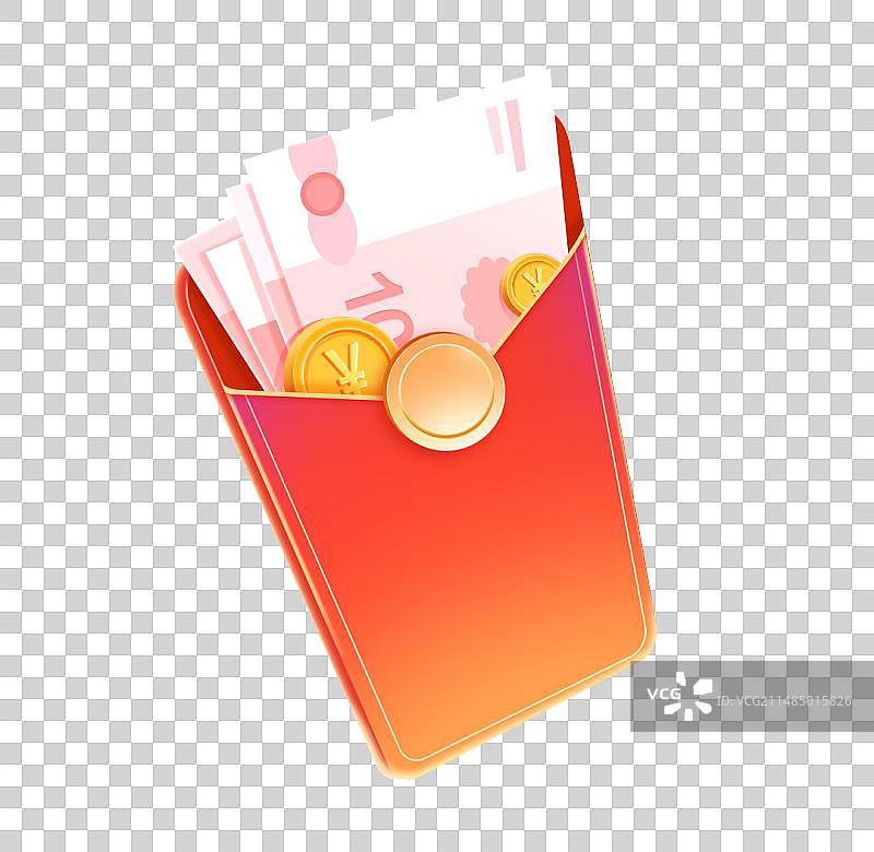 红包现金金币插画免扣素材图片素材