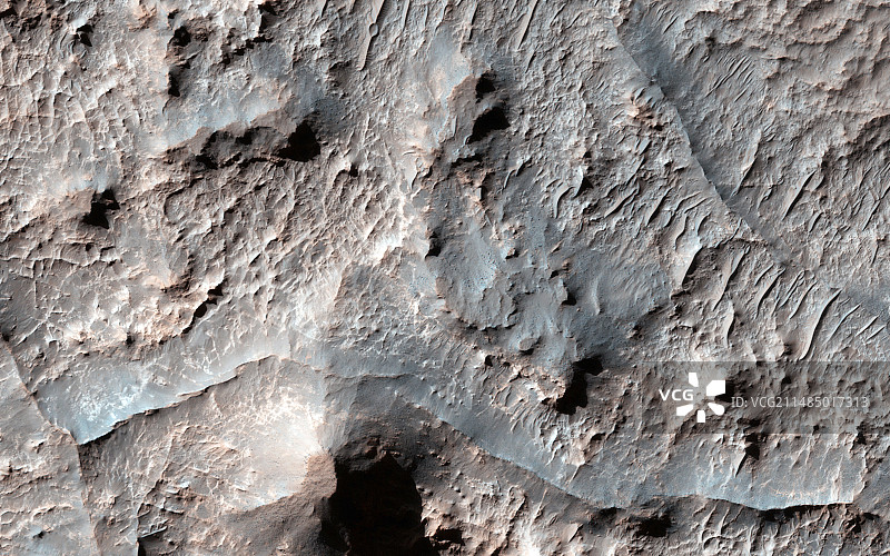 火星埃律达尼亚盆地卫星图像图片素材