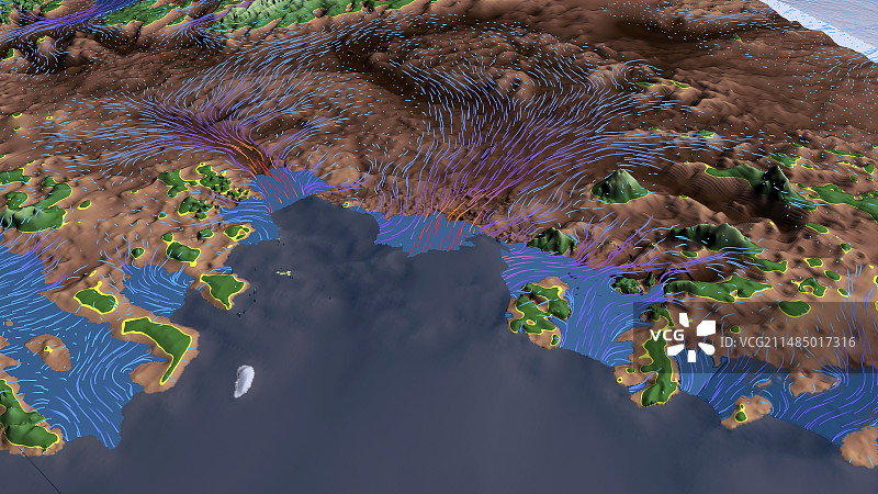 西南极冰盖融化图片素材