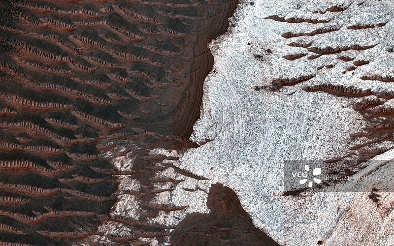 火星上含水的岩石图片素材