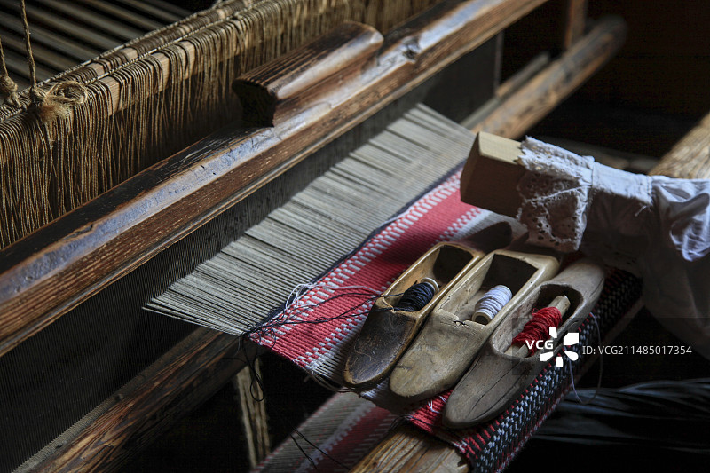 手工织布机图片素材