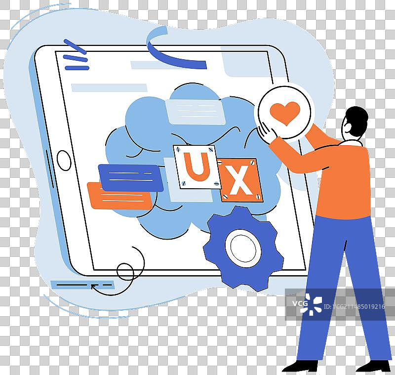 UX设计隐喻：UX/UI设计方案图片素材