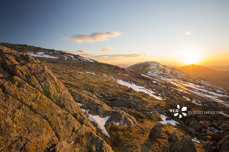 格雷弗里亚和哈特费尔的日落图片素材