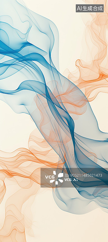 【AI数字艺术】白色背景下抽象烟雾的特写镜头图片素材
