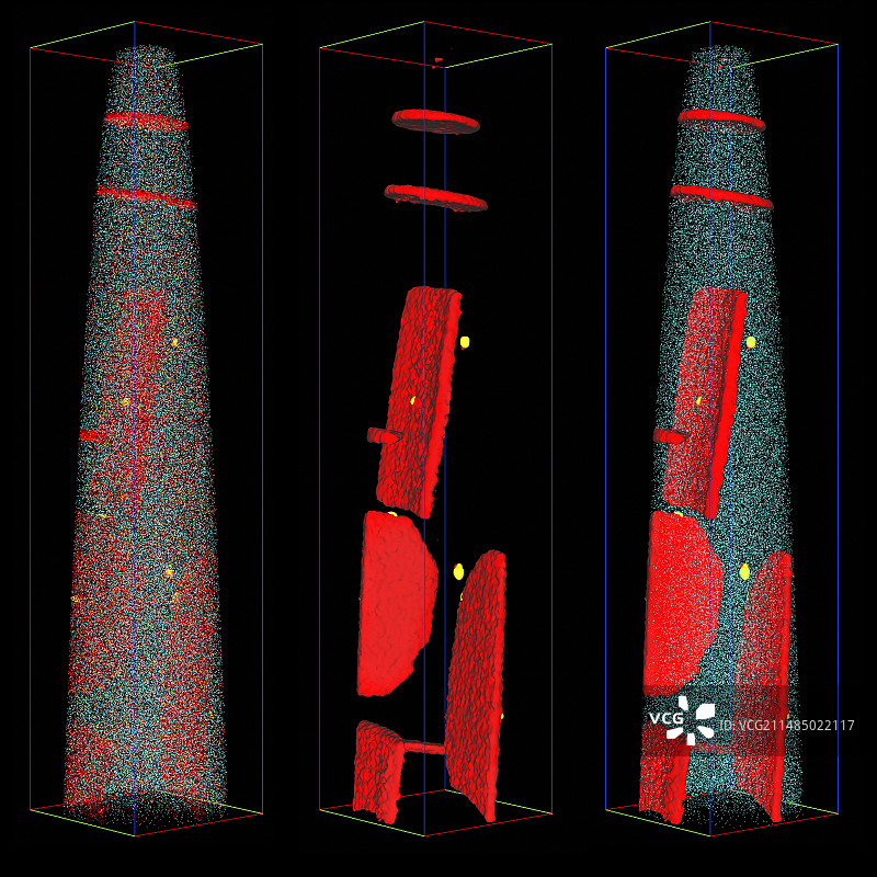 合金析出物，原子探针层析成像图片素材