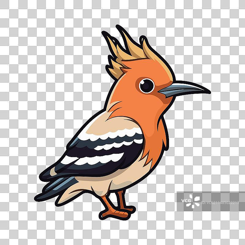 戴胜鸟可爱卡通剪贴画图片素材