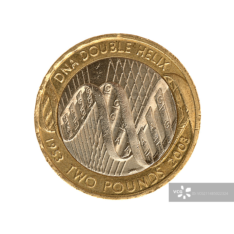 纪念版两英镑硬币图片素材