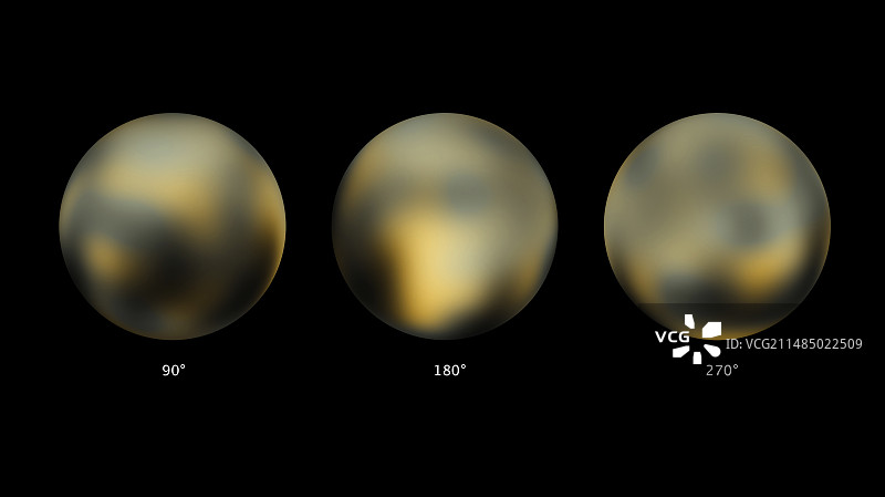 冥王星表面（哈勃望远镜拍摄）图片素材