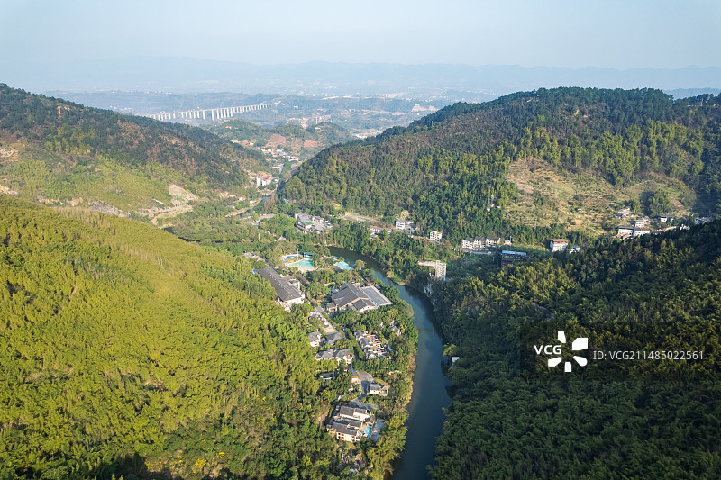 重庆统景温泉，重庆渝北统景风景名胜区图片素材