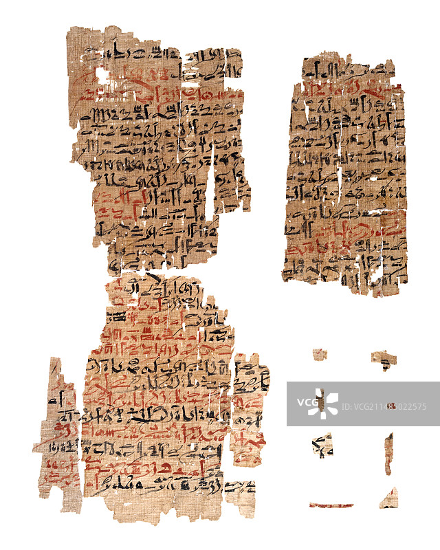 埃及外科的纸莎草纸古籍图片素材