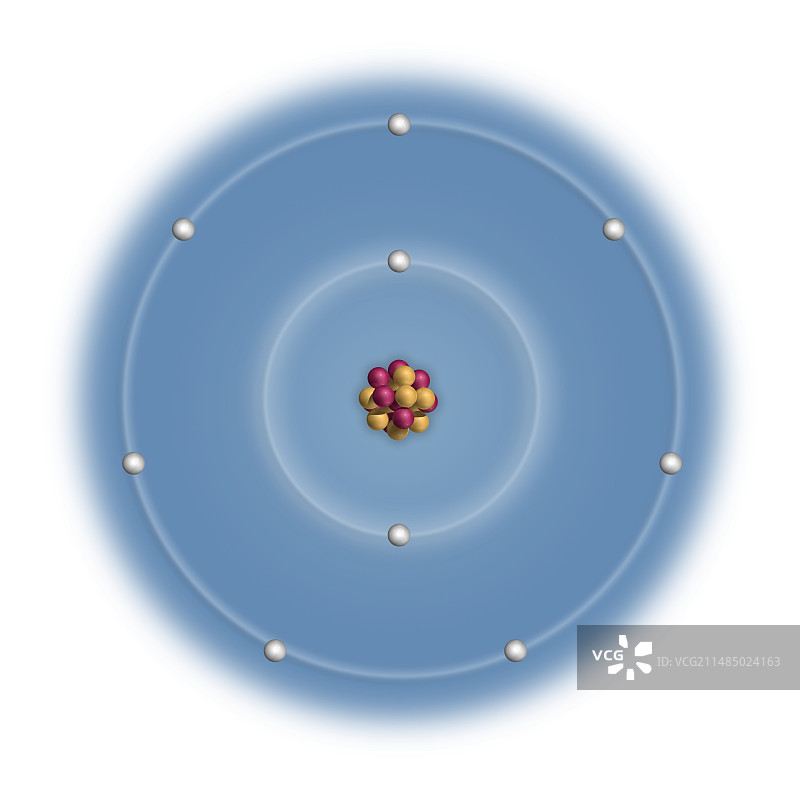 氟原子结构图片素材