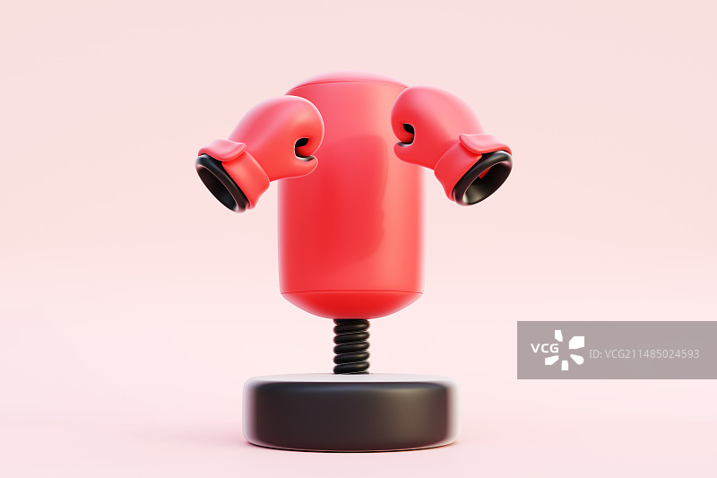 3D渲染卡通拳击组合图片素材