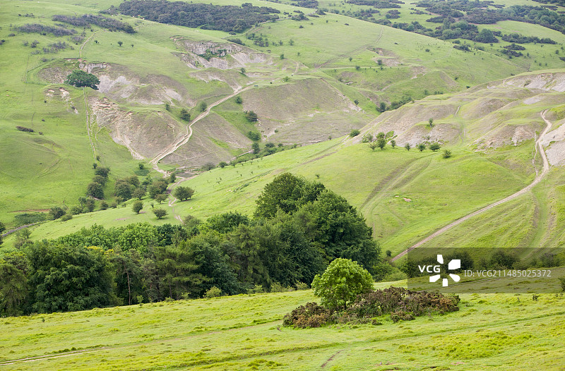 Cleeve山上的旧石采石场图片素材