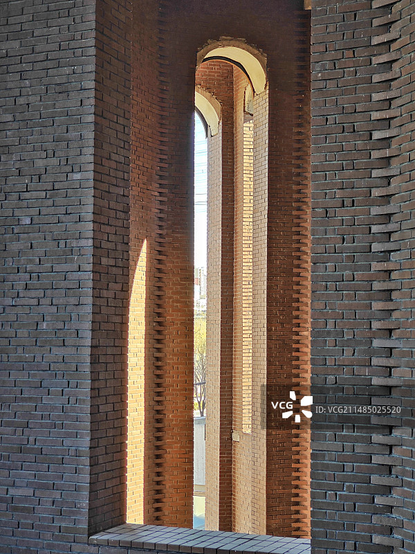 光影拱形门图片素材