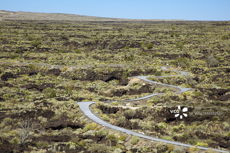 自然小径和熔岩流图片素材