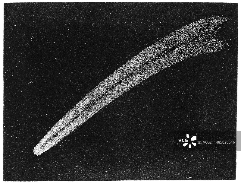 1858年多纳蒂彗星插图图片素材